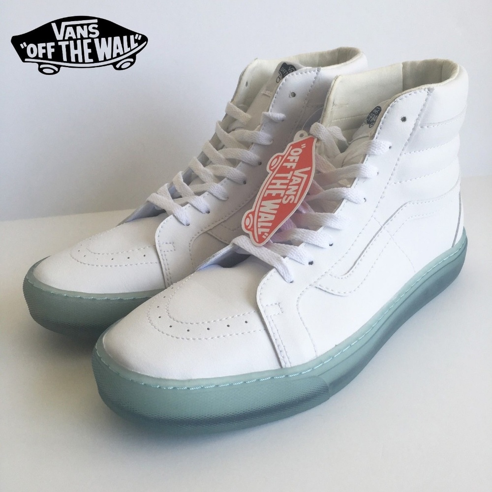 Vans SK8-HI Men's Skateboard Shoes White Leather